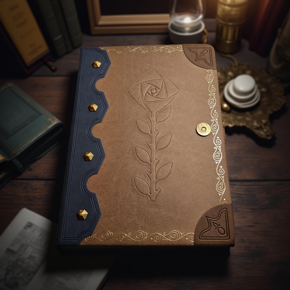 NWOT Disney Brown and Blue Wish Journal with Gold Accents